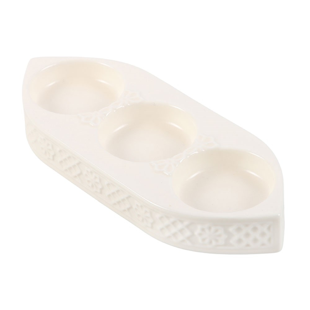 Something Different - Geometric Triple Teelichthalter - WeiÃŸ